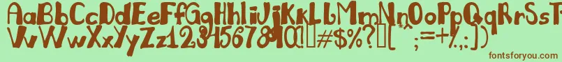 Julil Font – Brown Fonts on Green Background