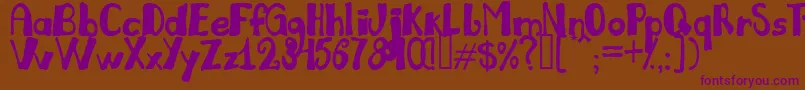 Julil Font – Purple Fonts on Brown Background