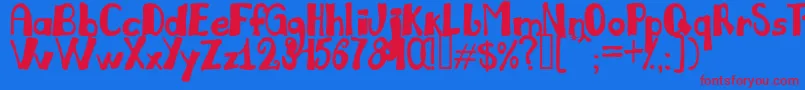 Julil Font – Red Fonts on Blue Background