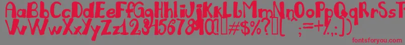 Julil Font – Red Fonts on Gray Background