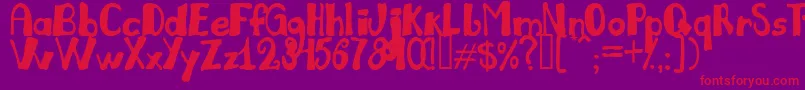 Julil Font – Red Fonts on Purple Background