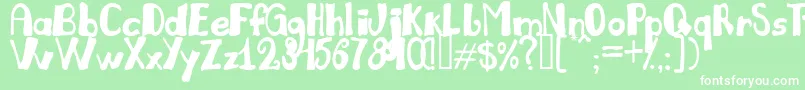 Julil Font – White Fonts on Green Background