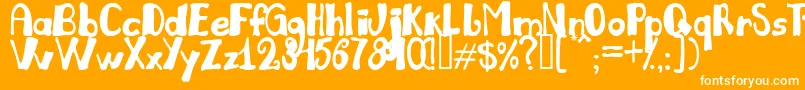 Julil Font – White Fonts on Orange Background