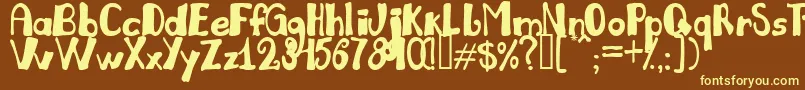 Julil Font – Yellow Fonts on Brown Background