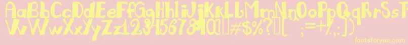 Julil Font – Yellow Fonts on Pink Background