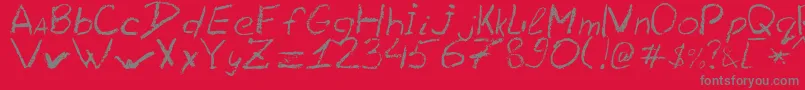 Шрифт Lcchalk – серые шрифты на красном фоне