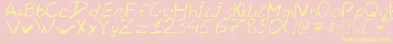 Lcchalk-Schriftart – Gelbe Schriften auf rosa Hintergrund