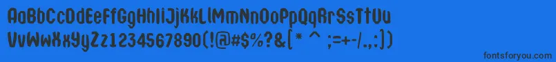 ATechnicsbrlDemibold Font – Black Fonts on Blue Background