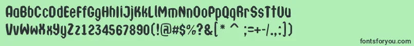 ATechnicsbrlDemibold Font – Black Fonts on Green Background