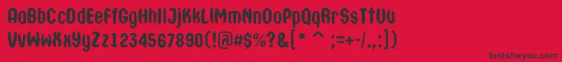 ATechnicsbrlDemibold Font – Black Fonts on Red Background