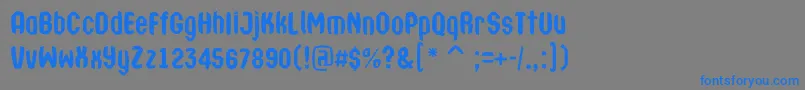 ATechnicsbrlDemibold Font – Blue Fonts on Gray Background