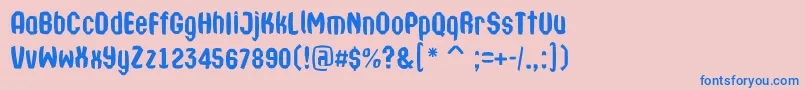 ATechnicsbrlDemibold Font – Blue Fonts on Pink Background