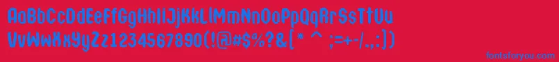 ATechnicsbrlDemibold Font – Blue Fonts on Red Background