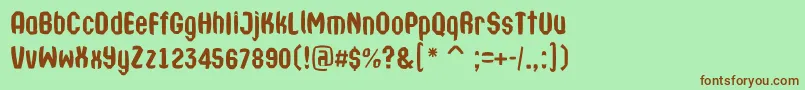 ATechnicsbrlDemibold Font – Brown Fonts on Green Background