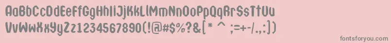 ATechnicsbrlDemibold Font – Gray Fonts on Pink Background