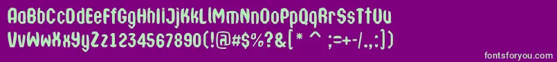 ATechnicsbrlDemibold Font – Green Fonts on Purple Background