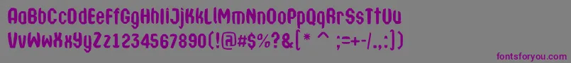 ATechnicsbrlDemibold Font – Purple Fonts on Gray Background