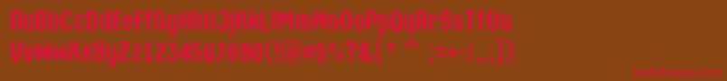ATechnicsbrlDemibold Font – Red Fonts on Brown Background