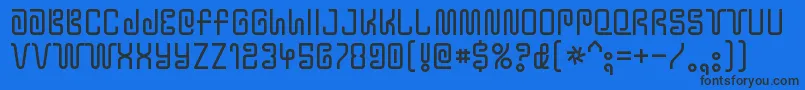 YtwokbugRegular-fontti – mustat fontit sinisellä taustalla