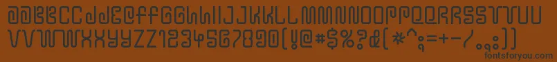 YtwokbugRegular-fontti – mustat fontit ruskealla taustalla