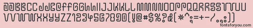 YtwokbugRegular Font – Black Fonts on Pink Background