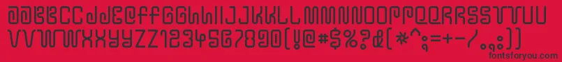 YtwokbugRegular Font – Black Fonts on Red Background