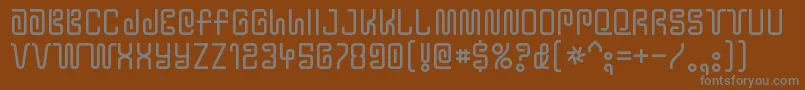 YtwokbugRegular Font – Gray Fonts on Brown Background