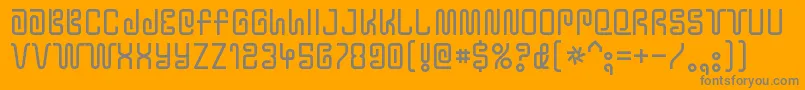 YtwokbugRegular Font – Gray Fonts on Orange Background