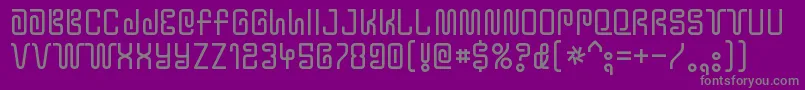 YtwokbugRegular Font – Gray Fonts on Purple Background