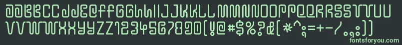YtwokbugRegular-Schriftart – Grüne Schriften auf schwarzem Hintergrund