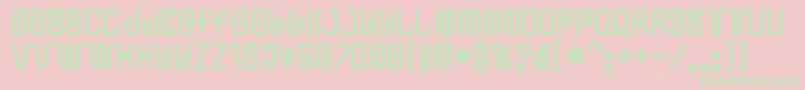 YtwokbugRegular Font – Green Fonts on Pink Background