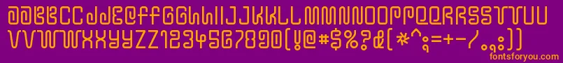 YtwokbugRegular Font – Orange Fonts on Purple Background