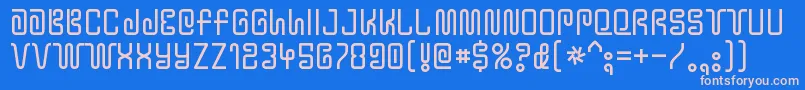 Шрифт YtwokbugRegular – розовые шрифты на синем фоне