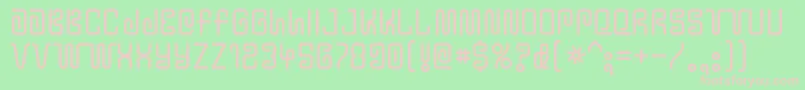 YtwokbugRegular Font – Pink Fonts on Green Background