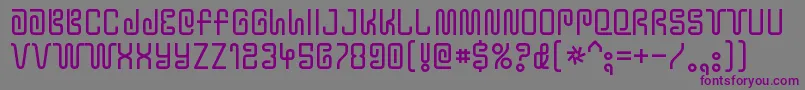 YtwokbugRegular Font – Purple Fonts on Gray Background