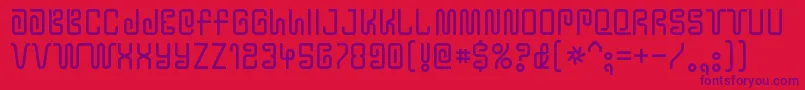 YtwokbugRegular Font – Purple Fonts on Red Background