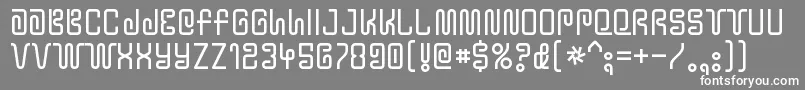 YtwokbugRegular-fontti – valkoiset fontit harmaalla taustalla