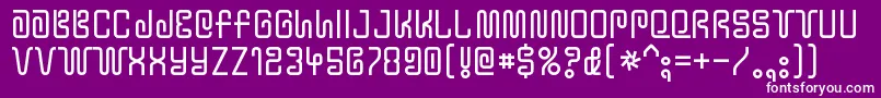 YtwokbugRegular Font – White Fonts on Purple Background