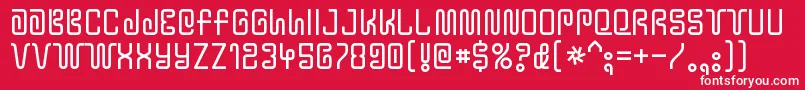 YtwokbugRegular Font – White Fonts on Red Background