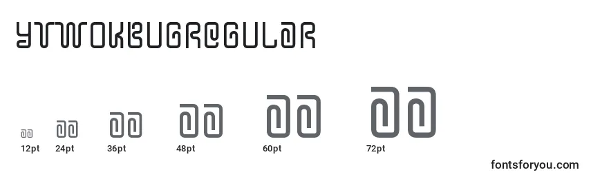 YtwokbugRegular Font Sizes