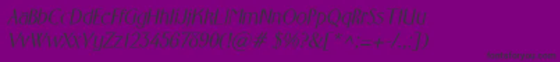 FosterItalic Font – Black Fonts on Purple Background