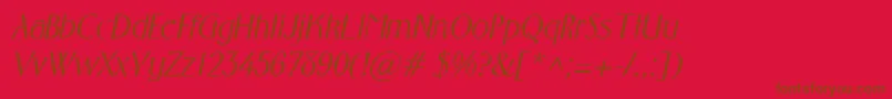 FosterItalic Font – Brown Fonts on Red Background