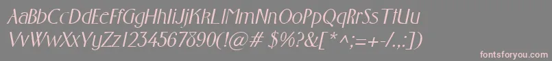 FosterItalic Font – Pink Fonts on Gray Background
