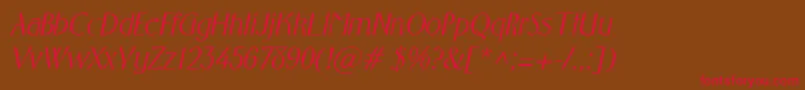 FosterItalic Font – Red Fonts on Brown Background