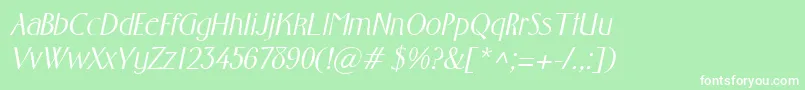 FosterItalic Font – White Fonts on Green Background