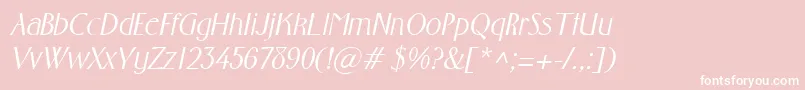 FosterItalic Font – White Fonts on Pink Background