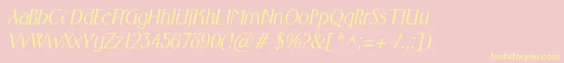 FosterItalic Font – Yellow Fonts on Pink Background