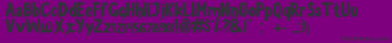 LevantateYAndate-Schriftart – Schwarze Schriften auf violettem Hintergrund