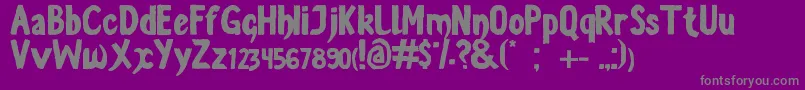 LevantateYAndate Font – Gray Fonts on Purple Background