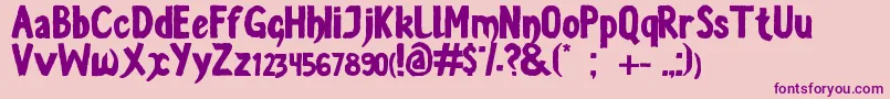 LevantateYAndate Font – Purple Fonts on Pink Background